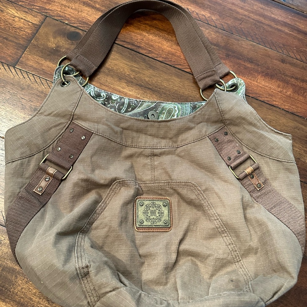 Canvas Brown Shoulder Bag